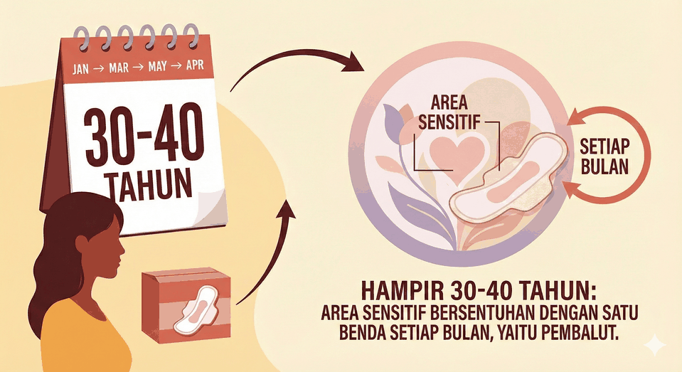 Animasi 1: Paparan 30-40 Tahun Pembalut