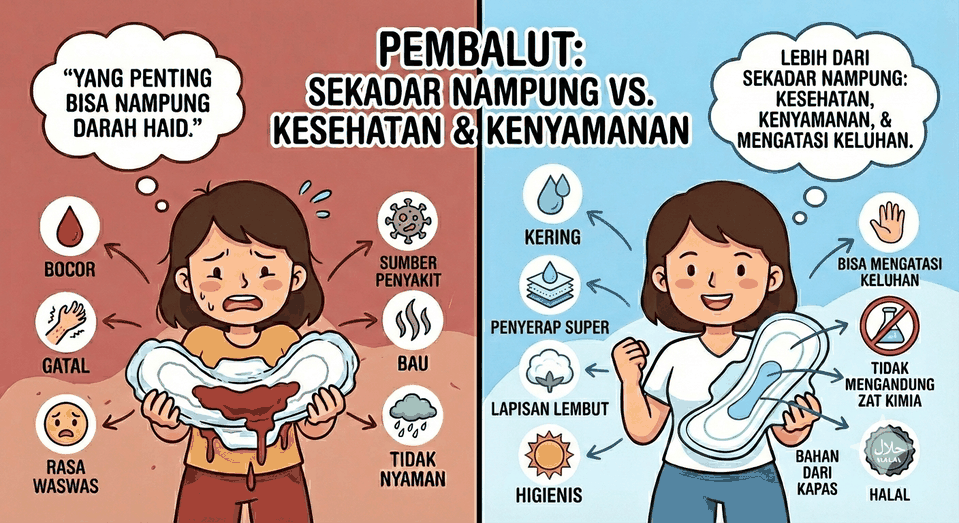 Animasi 4: Sekadar Nampung vs Kesehatan & Kenyamanan