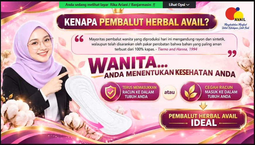 Avail 1: Kenapa Pembalut Herbal Avail