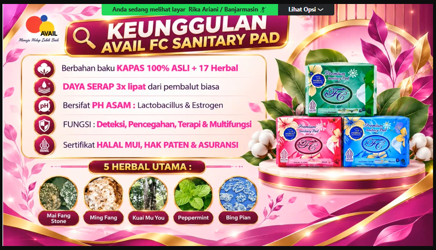 Avail 7: Keunggulan Avail FC Pad & 17 Herbal